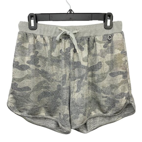 RUDSAK Knitted Camo Shiny Designer Boxing Athletic High-Waist Gray Gold Shorts M - Picture 3 of 14